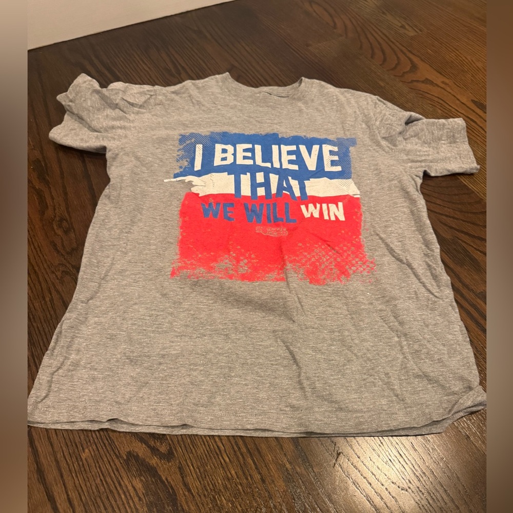 Nike women’s soccer I believe that we will win shirt